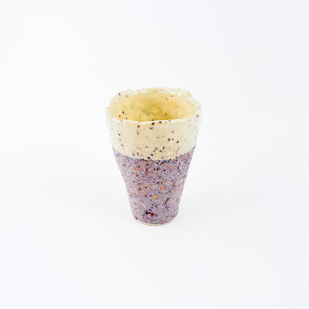 HYBRID - recycled porcelain cup - yellow