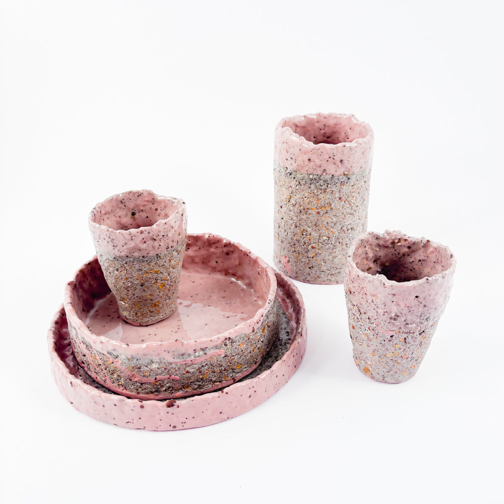 HYBRID - recycled porcelain cup - pink