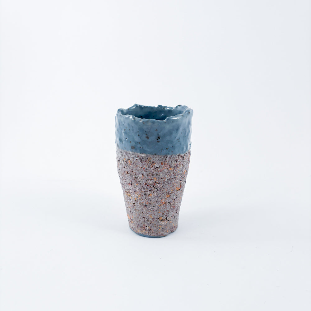HYBRID - recycled porcelain cup - blue