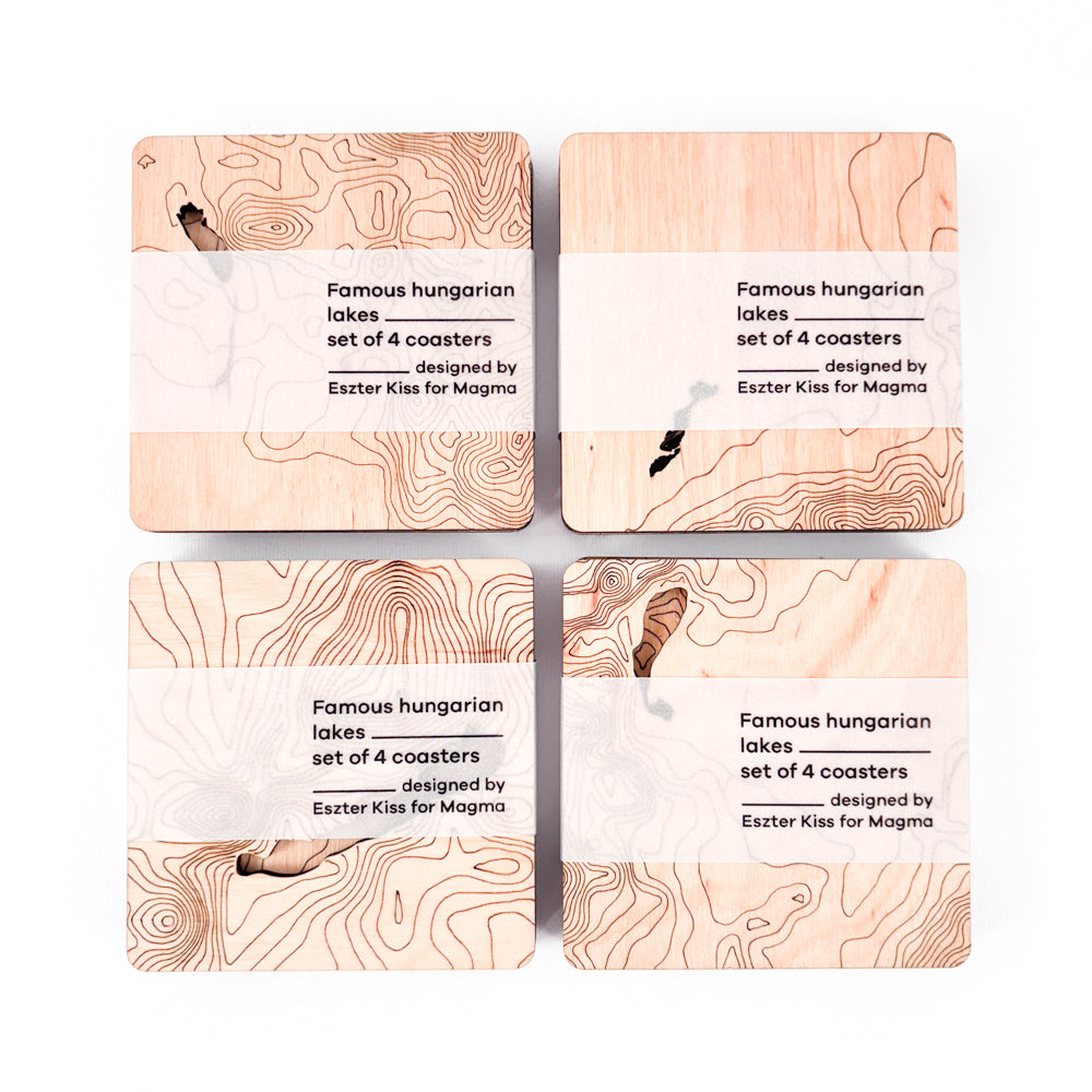 Magma x Eszter Kiss - Famous Hungarian lakes - Coaster set