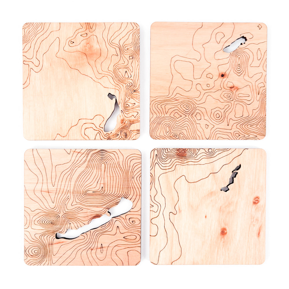 Magma x Eszter Kiss - Famous Hungarian lakes - Coaster set