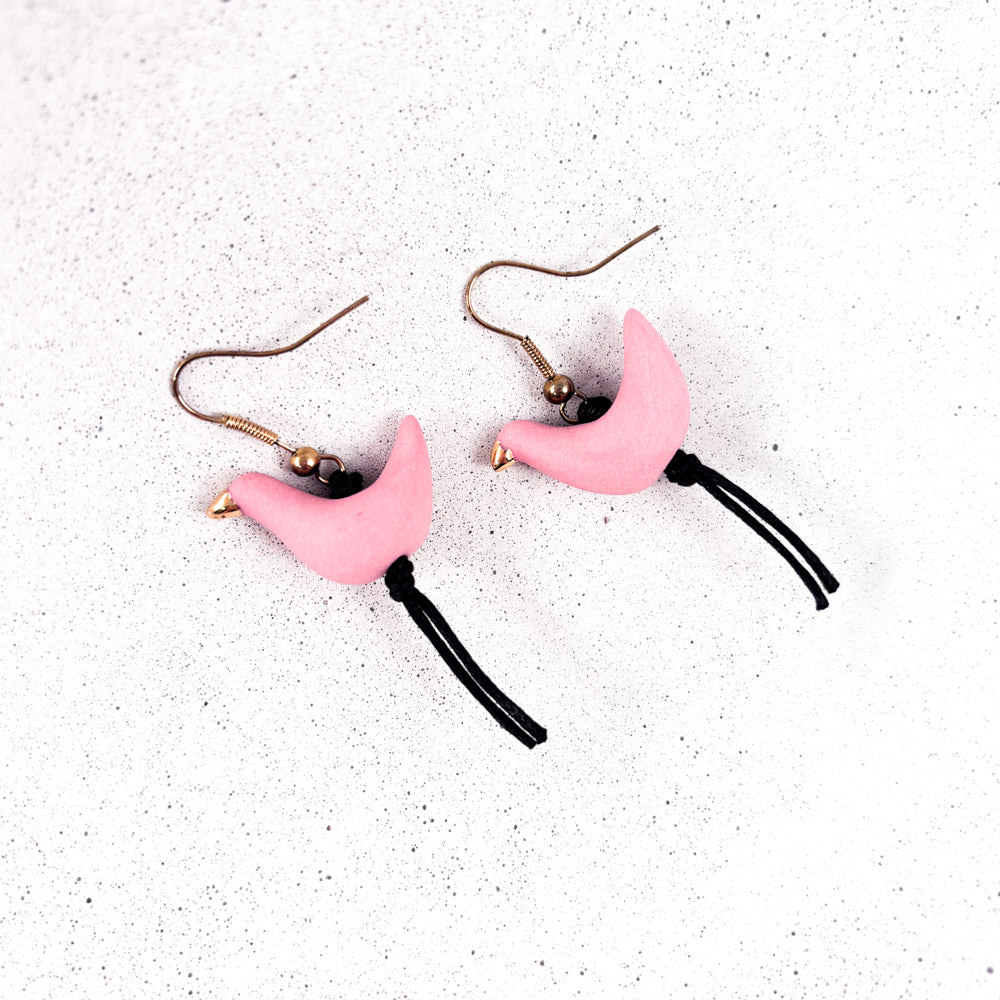 Ceramic earrings - bird