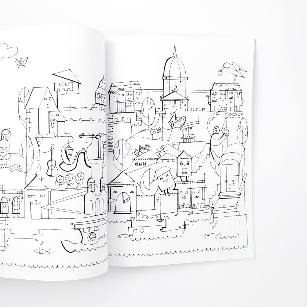 Budapest Palette Coloring Book - Hungarian