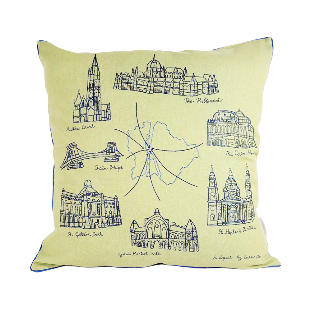 Cushion cover - Budapest Map