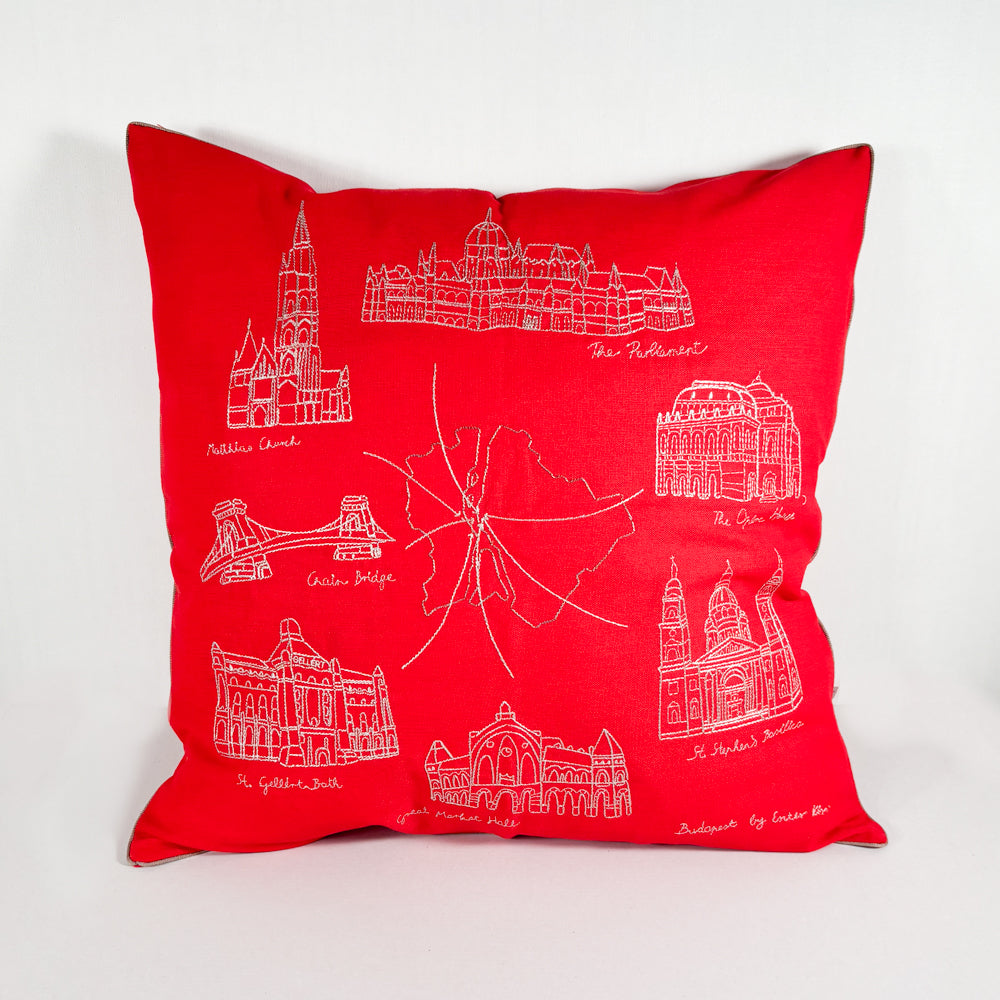 Cushion cover - Budapest Map