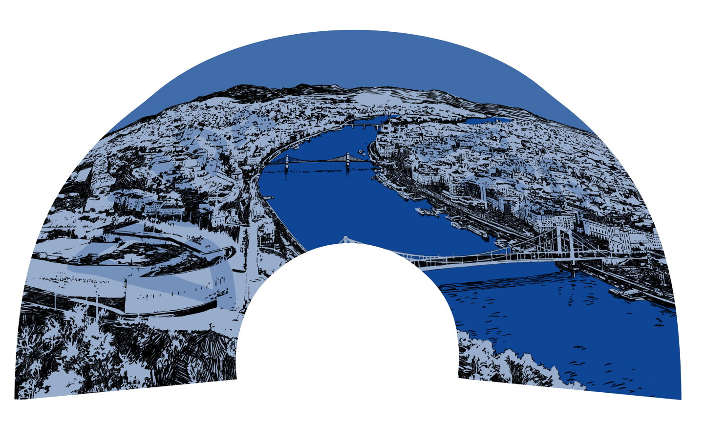 Júlia Csapó- Wooden fan "Budapest view"