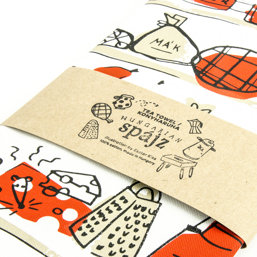 Kiss Eszter x Magma - Hungarian Spájz Tea Towel
