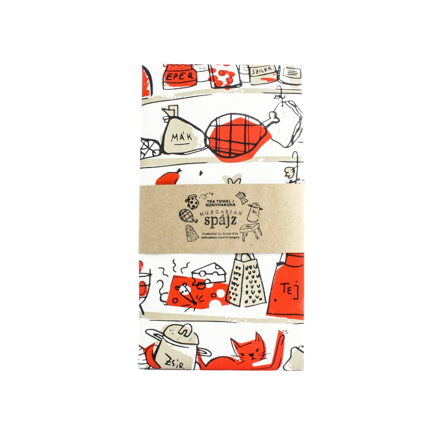 Kiss Eszter x Magma - Hungarian Spájz Tea Towel