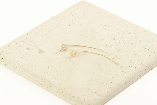 Rosegold plated silver earring