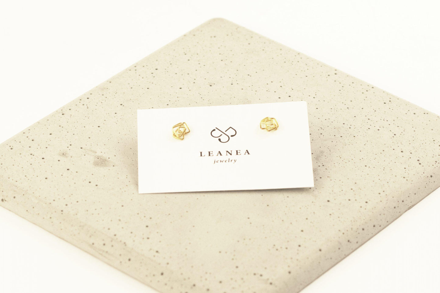 Silver earring gold plated