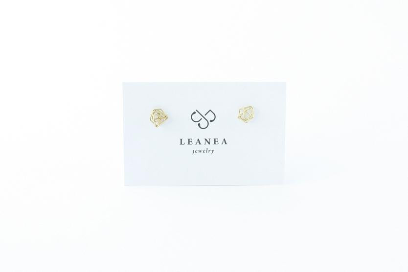 Silver earring gold plated