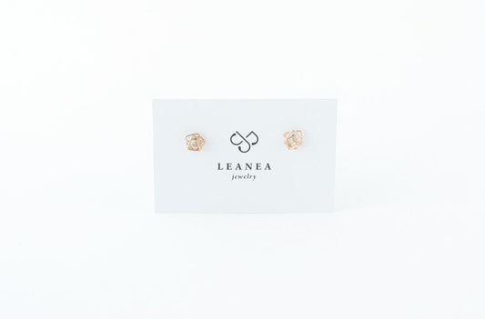 Silver earring rosegold plated