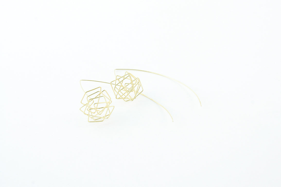 Gold plated silver earring