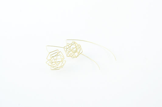 Gold plated silver earring