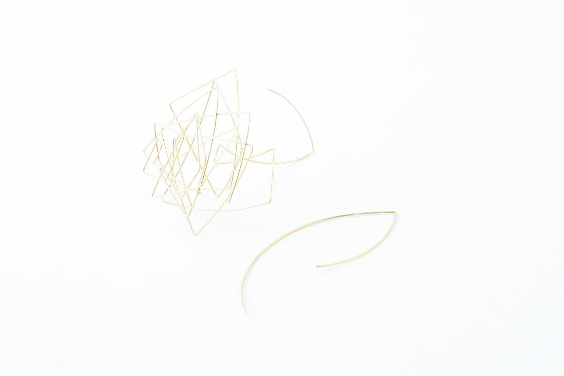 Rosegold plated silver earring