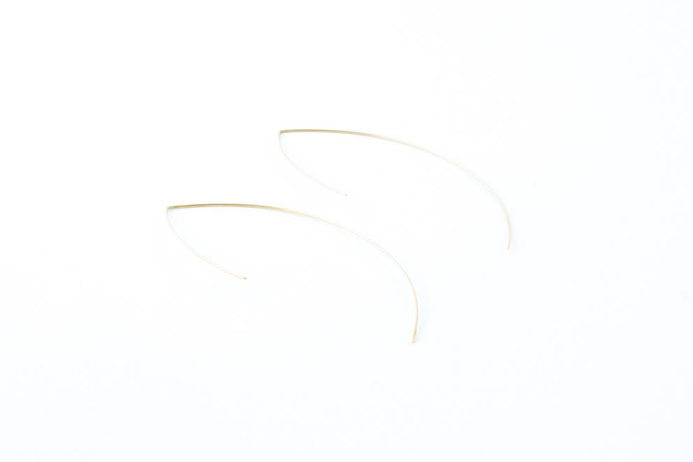 Rosegold plated silver earring