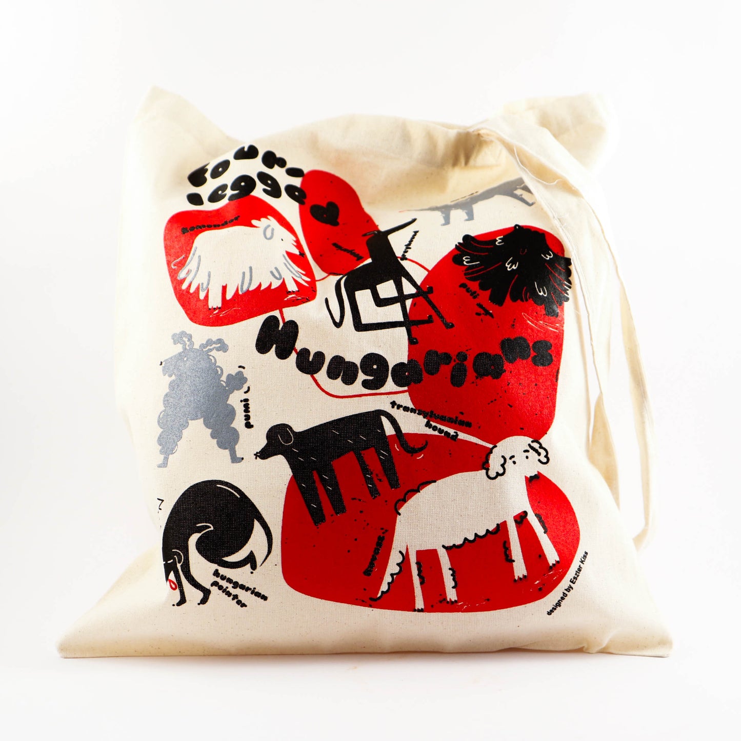 Eszter Kiss x Magma - Four-legged Hungarians canvas bag red
