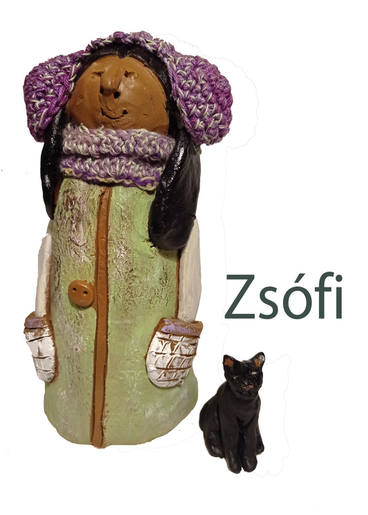 Fireclay figure - Zsófi