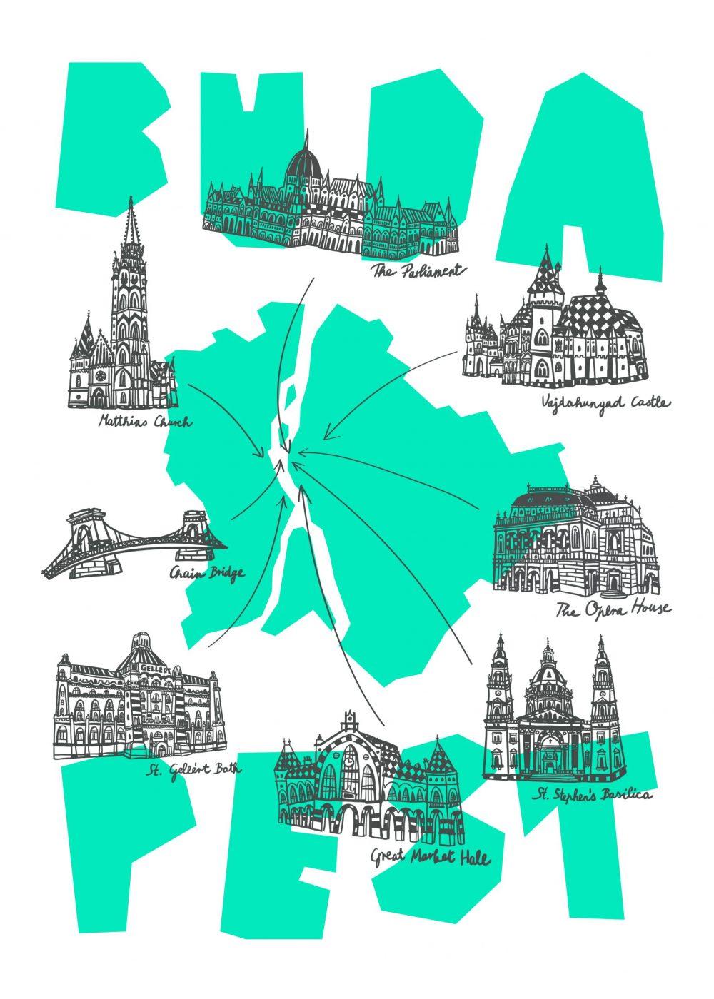 Kiss Eszter x Magma - Budapest Tea Towel