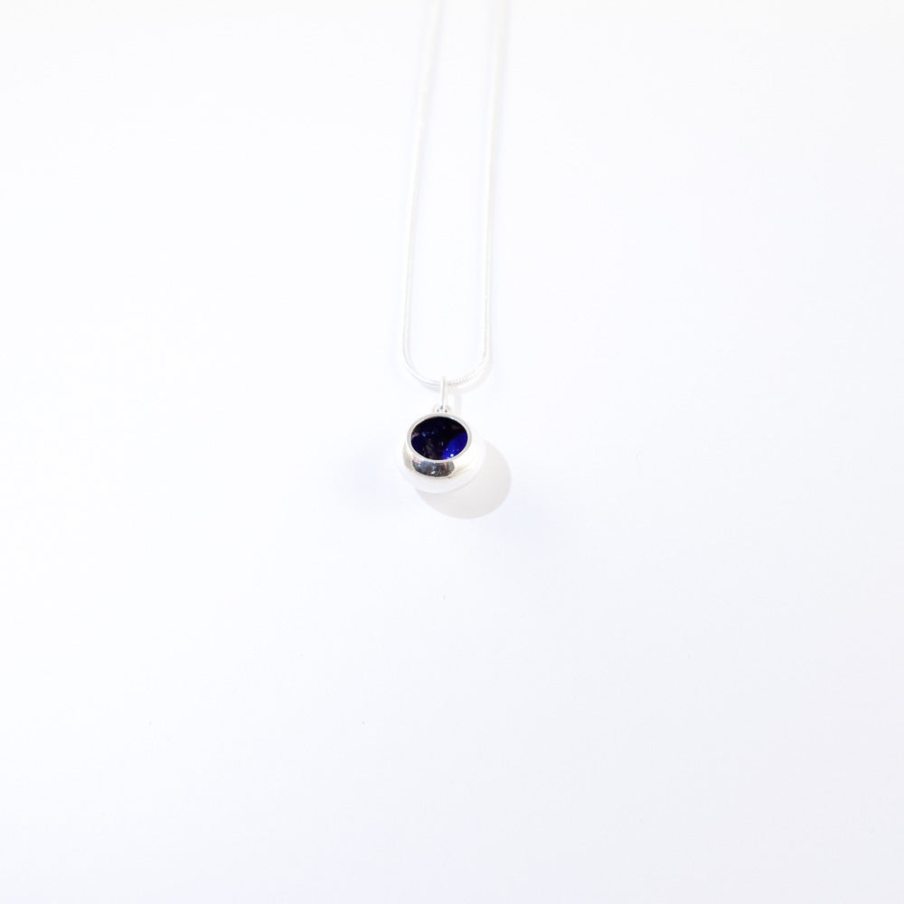 "Cup mushroom" enamel small necklace - by Boróka Halász