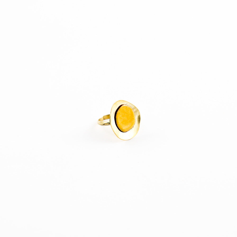 "Lake" enamel ring - by Boróka Halász