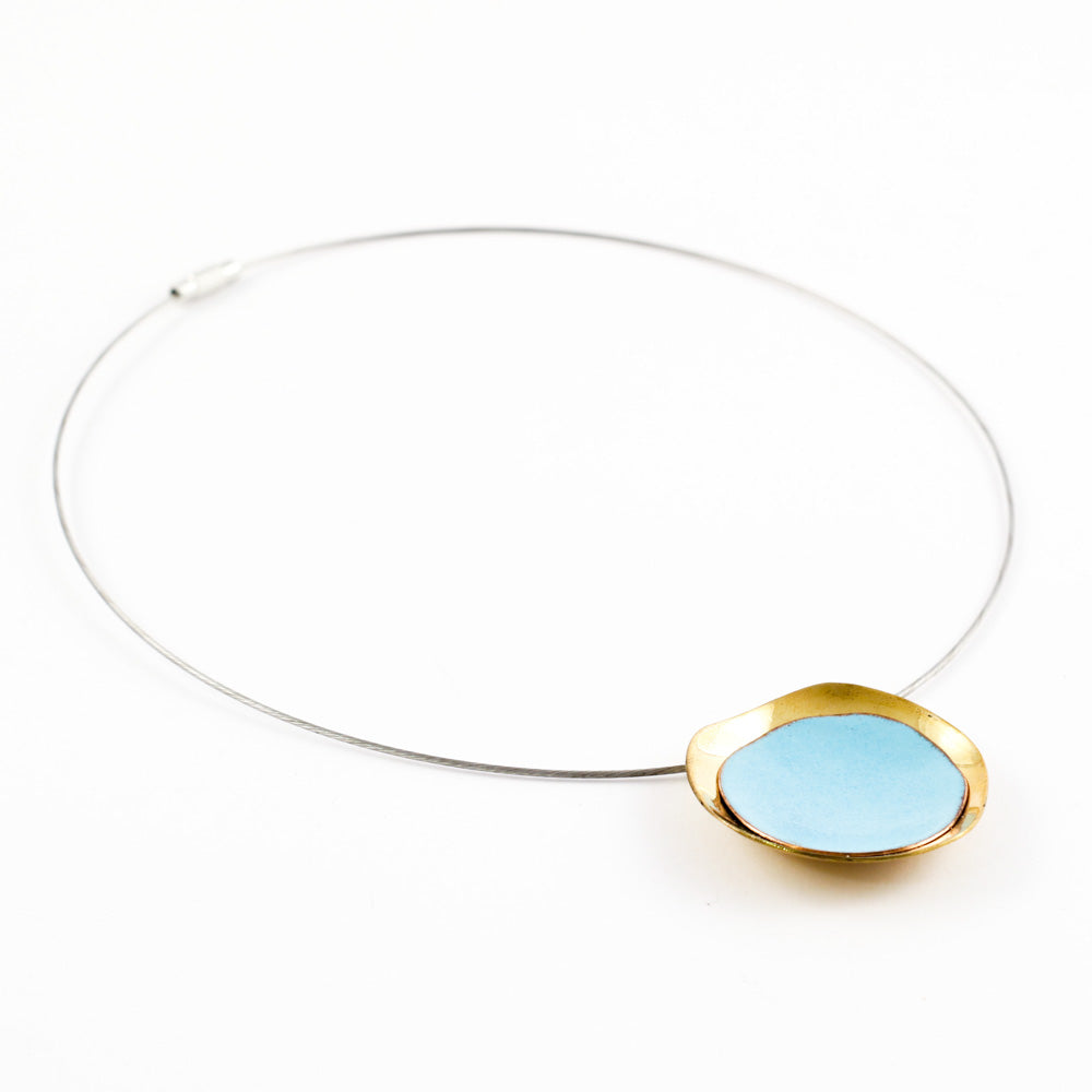 "Lake" enamel necklace - by Boróka Halász
