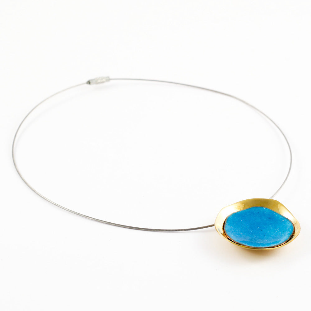 "Lake" enamel necklace - by Boróka Halász