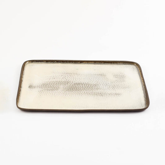 Large ceramic square tray