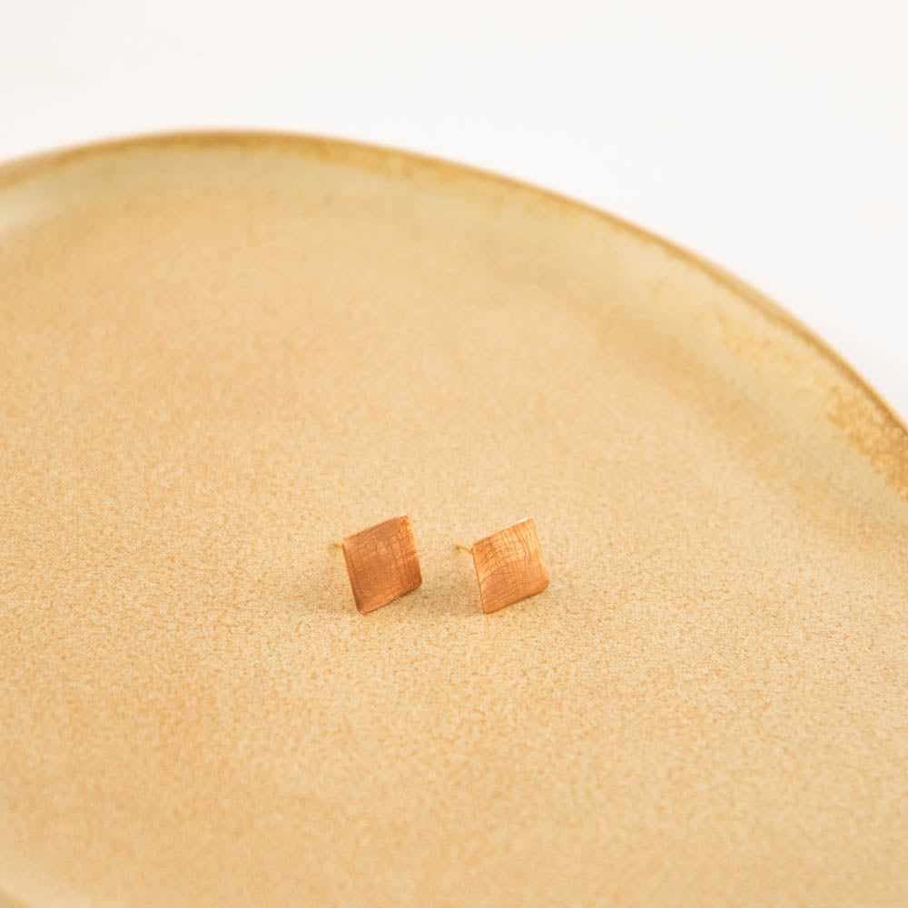 Copper stud earring