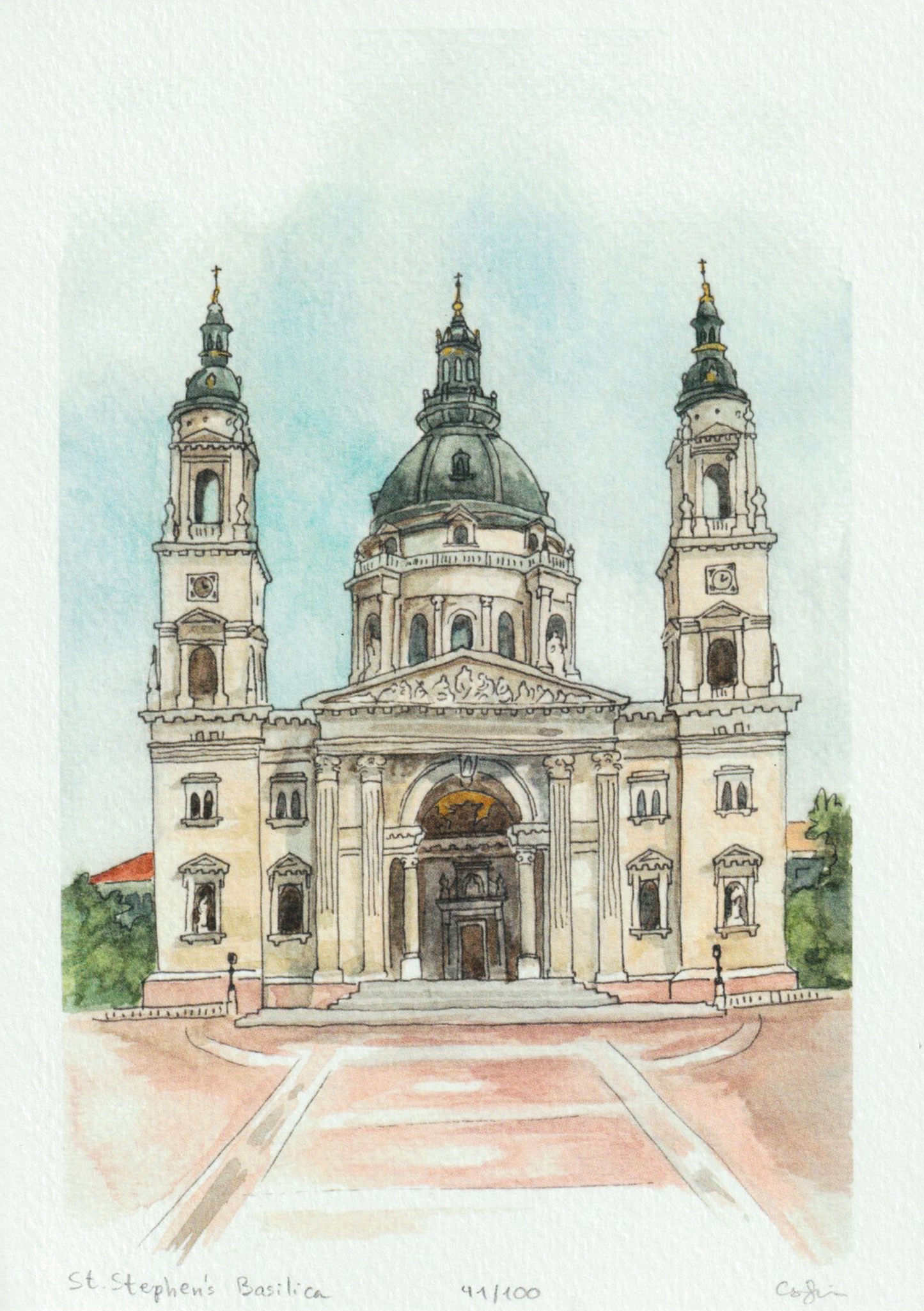 St. Stephen's Basilica - A5 print