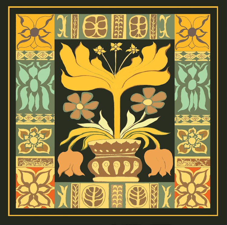 Eszter Kálóczy- "Yellow Flowers" 70x70cm