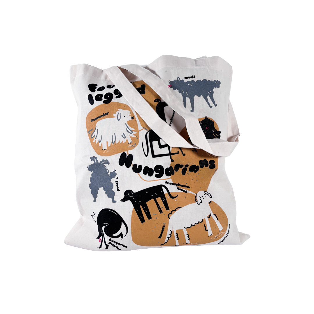 Eszter Kiss x Magma - Four-legged Hungarians canvas bag - yellow