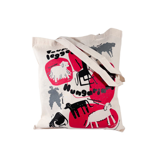 Eszter Kiss x Magma - Four-legged Hungarians canvas bag - red