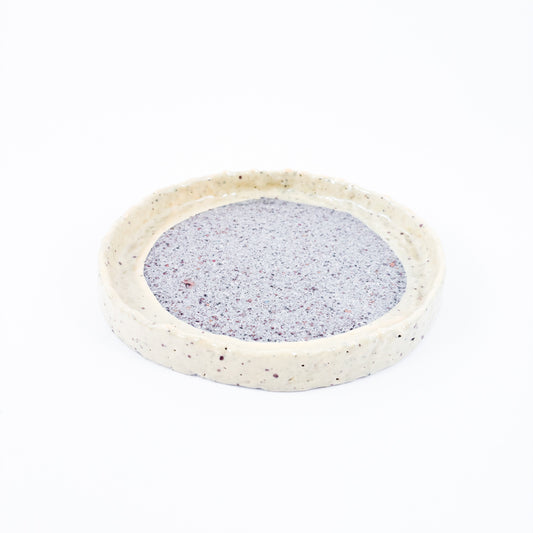 HYBRID - recycled porcelain big plate - yellow