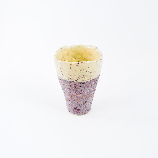 HYBRID - recycled porcelain cup - yellow