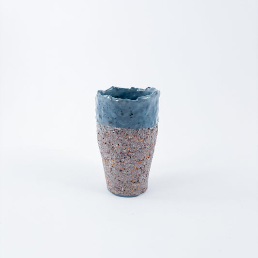 HYBRID - recycled porcelain cup - blue