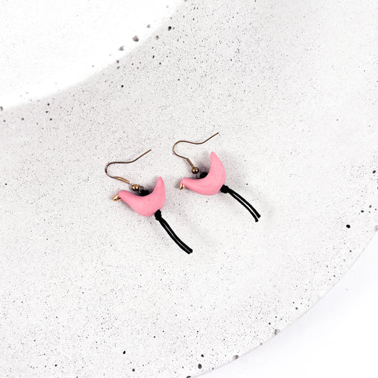 Ceramic earrings - bird