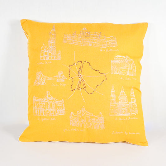 Cushion cover - Budapest Map