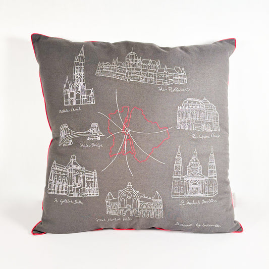 Cushion cover - Budapest Map