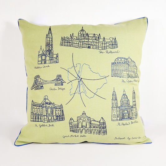 Cushion cover - Budapest Map