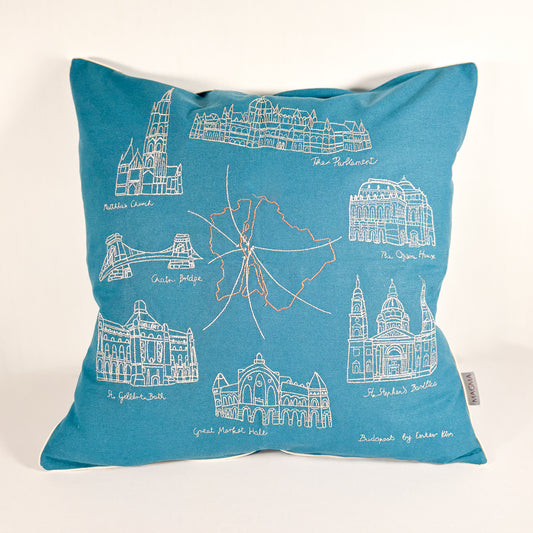 Cushion cover - Budapest Map