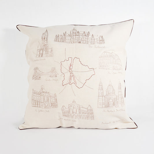 Cushion cover - Budapest Map