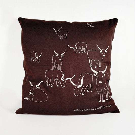 Cushion cover - Grey cattle