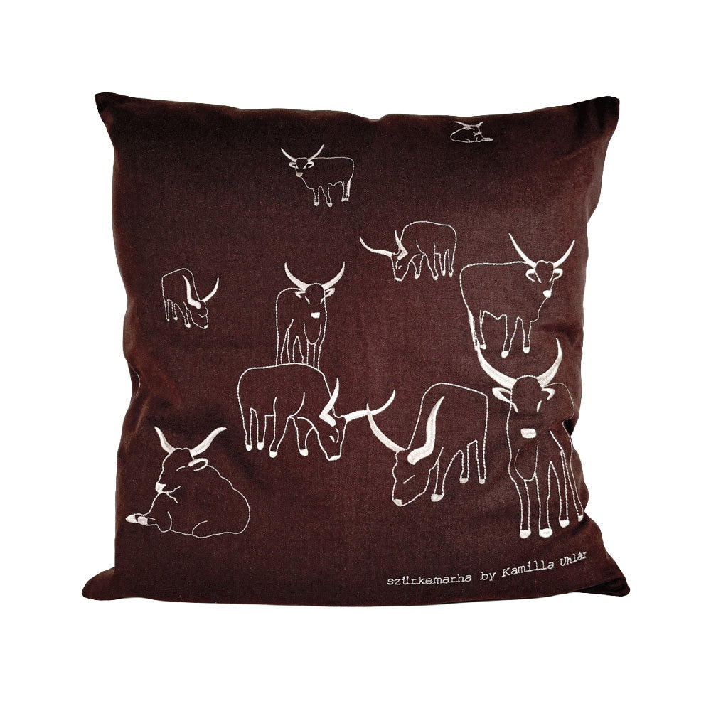 Cushion cover - Grey cattle