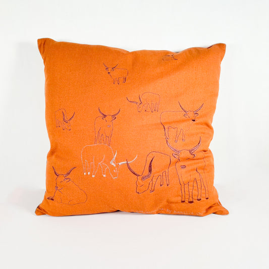 Cushion cover - Grey cattle