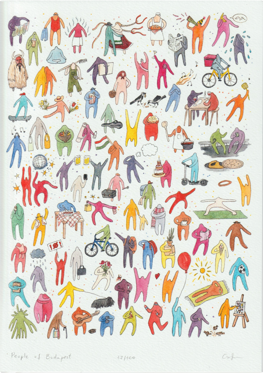 People of Budapest - A4 print