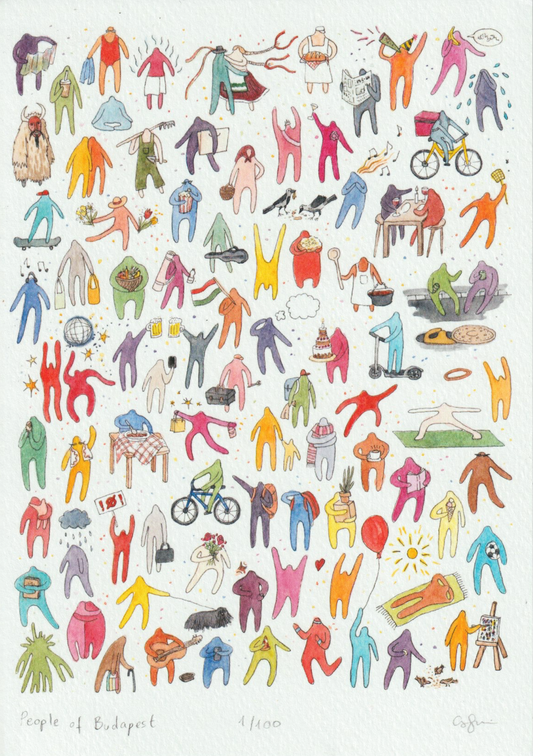 People of Budapest - A5 print