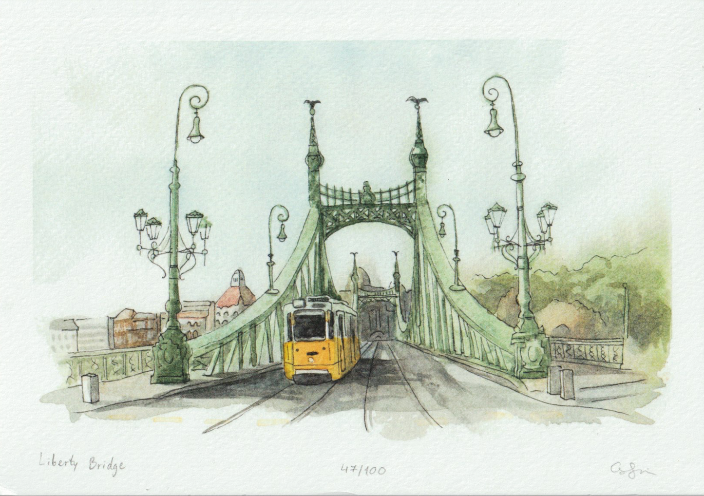 Liberty Bridge - A5 print