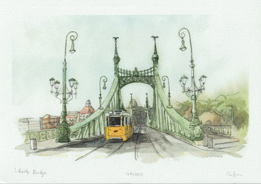 Liberty Bridge - A5 print
