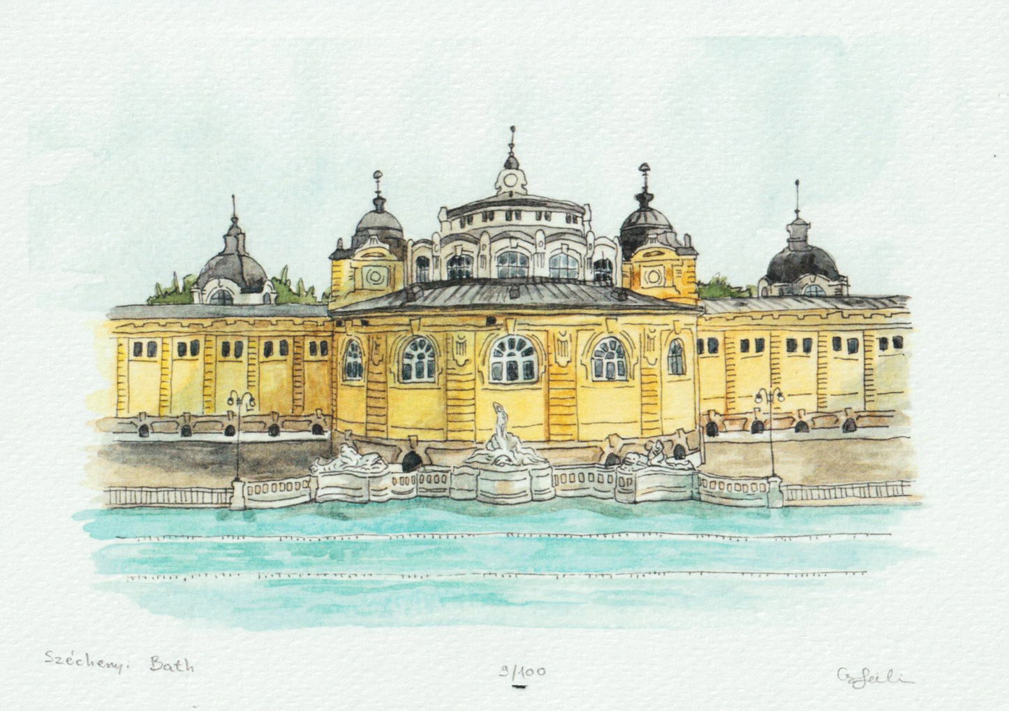 Széchenyi Thermal Bath - A5 print